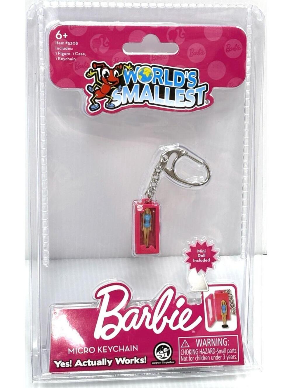 Worlds Smallest Barbie Malibu Micro Keychain Mini Doll Collectible Toy -NEW!